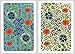 DA VINCI Fiori, Italian 100% Plastic Playing Cards, 2-Deck Bridge Size Small Print Regular Index Set