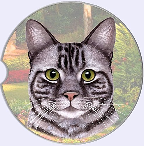 E&S Pets Silver Tabby Coaster, 3