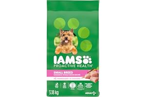 IAMS Proactive Health Adult Small Breed Dry Dog Food – Chicken & Whole Grain Recipe – 3.18KG (7LB) Bag