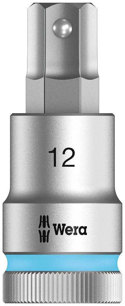 Wera 05003826001 8740 12 x 60 mm 1/2-Inch Drive SW C HF Zyklop in-Hex Socket with Hex-Plus High Torque Fastener Holding Function