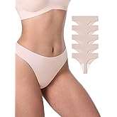 LUCKMEEY Seamless Thongs for Women No Show Thong Panties for Women No Line G-String Thongs Sexy Shapewear Underwear Pack