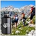 WaterVault Growler - Insulated Stainless Steel Beer & Water Bottle, Double Wall Sport Vacuum Insulated Flask with Finger Loop Carry Handle, Wide Mouth, 64 oz. Matte Black