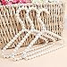 BUUEERR 3 Pack White Pearl Beads Metal Elegant Clothes Hangers for Kids Children Pet Dog (3 Pack White)