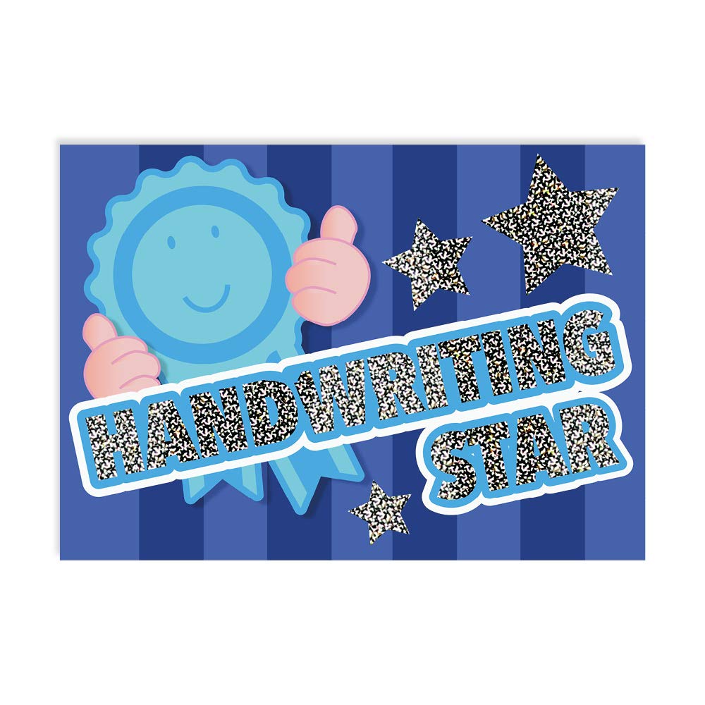 Handwriting Star Sparkling Praise Postcards