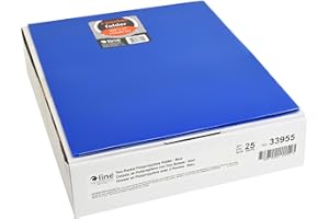 C-Line Two-Pocket Heavyweight Poly Portfolio, for Letter Size Papers, Includes Business Card Slot, 1 Portfolio, Blue (33955)