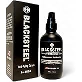 BLACKSTEEL Men's Anti-Aging Face Serum with Retinol & Hyaluronic Acid | One-Step Daily Wrinkle, Hydration & Firming Solution | Fast-Absorbing, Non-Greasy Skincare Made in USA | 4 oz Single Bottle