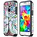 Galaxy Wireless GW Compatible for Samsung Galaxy Grand Prime Case, Galaxy Go Prime [Shock Absorption] Hybrid Dual Layer Protective Cover for Galaxy Go Prime Phone Case, Colorful Tree