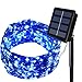 Solar String Lights,200 LED Solar Lights Outdoor 8 Modes Blue Christmas Lights Waterproof Solar Fairy Lights for Pool Garden Patio Wedding Party Christmas Holiday Outdoor Decorative