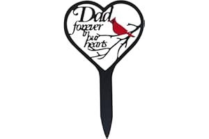 GLYHAOYIZHI Cemetery Decorations for Grave Dad Heart Cardinal Grave Decorations for Cemetery