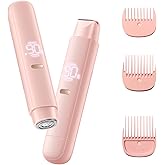 Bikini Trimmer for Women, 2 in 1 Electric Razor for Women Body Underarm Pubic Hair, Rechargeable LED Display Electric Trimmer
