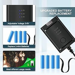 Lenink Adjustable AC Power Supply Adapter for 2 AA