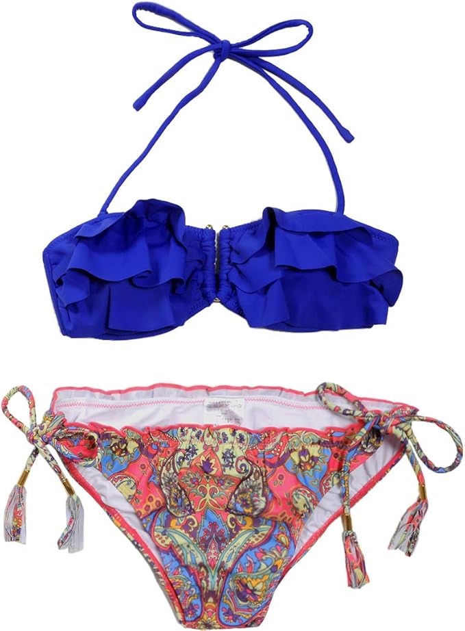 Amazon Roial ペイズリー柄ビキニ水着 Sw1112 9m ピンク ビキニ セパレーツ 通販