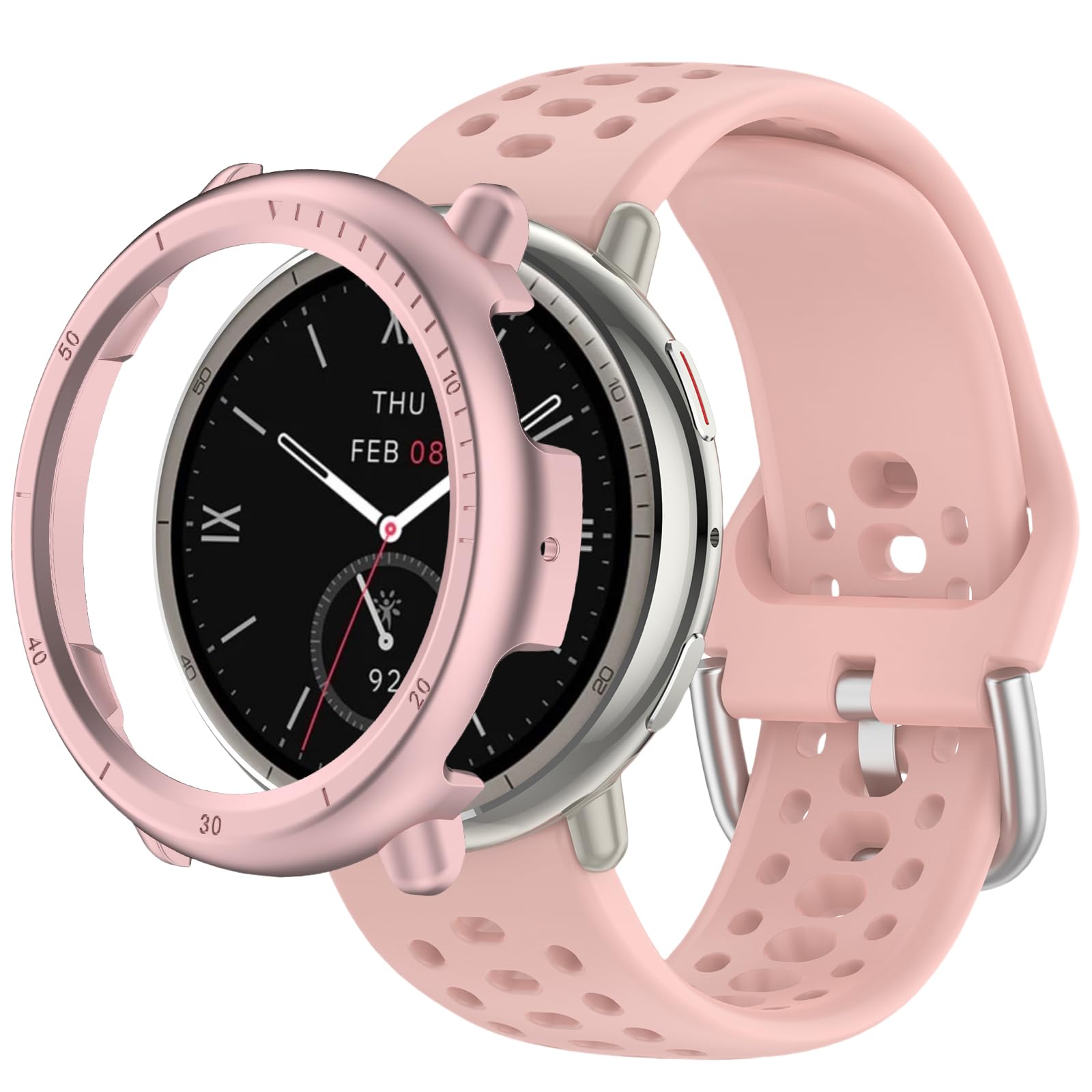 Photo 1 of QHBAMD Compatible for Amazfit Active 2 A2437 Watch Band, Waterproof Silicone Strap