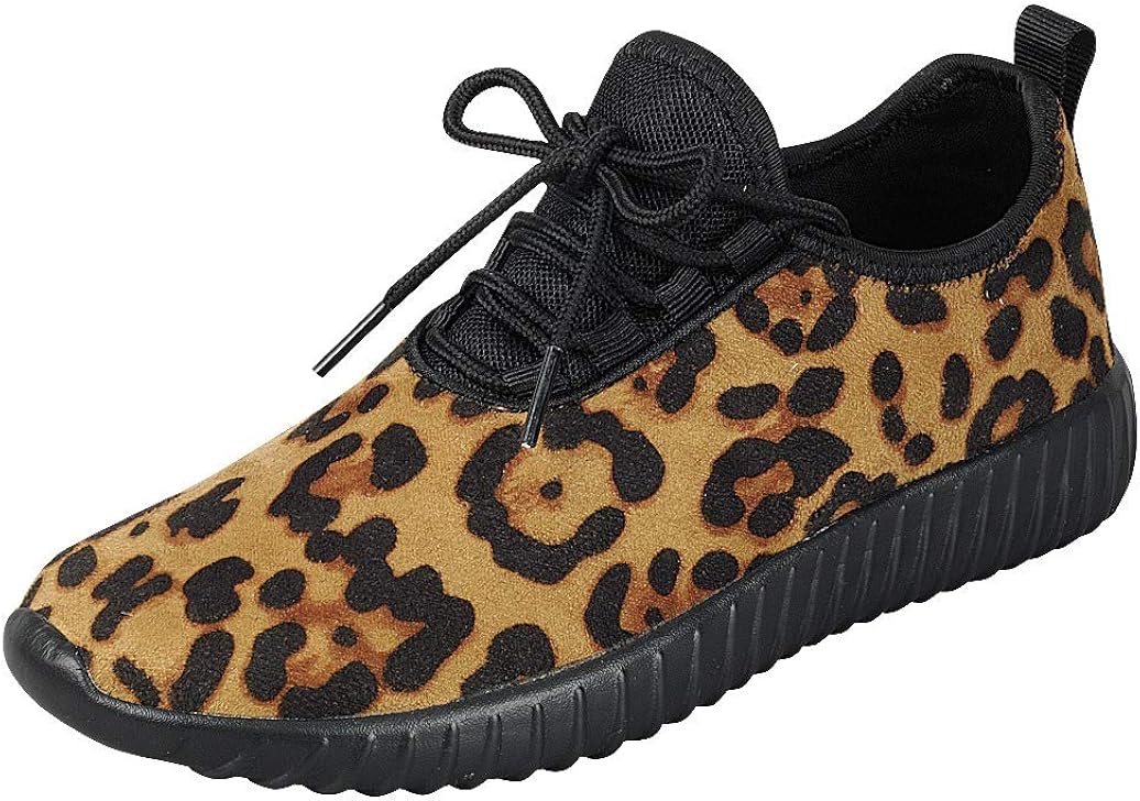 leopard running sneakers