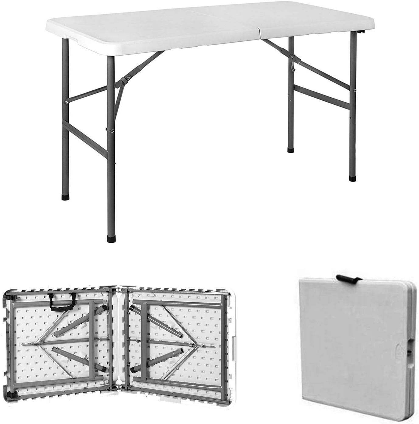 HEAVY DUTY 4FT/6FT FOLDING PORTABLE TRESTLE TABLE PICNIC CAMPING BBQ