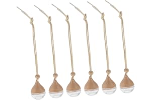 HOLIDYOYO 6pcs Car Perfume Bottle Hanging Aromatherapy Pendant Glass Decor for Car Interior Fragrance Diffuser