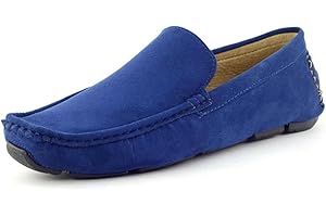 DADAWEN Toddler Little Kid Boys Girls Soft Suede Leather Slip On Penny Loafer Dress Shoes Moccasin Flat Boat Shoes Wedding Ch