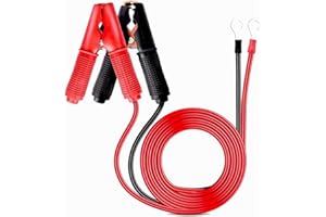 QKUDNGHY 2 Pcs 30A-50A Alligator Clips Booster Jumper Cable 13 AWG 3.3FT Automotive Battery Jumper Cables for Car Battery Charging Charger, 6 mm Tinned Copper Terminal