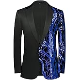 PYJTRL Men Fashion Purple Colorful Velvet Sequins Blazer