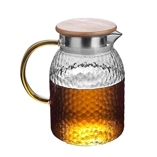 BB&ONE tapa de jarra de cristal, reutilizable, perfecta para té ...