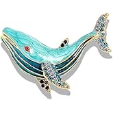 Cute Whale Brooch Ocean Animal Pins Brooch for Women Men Lapel Clothes Bag Accessories Jewelry