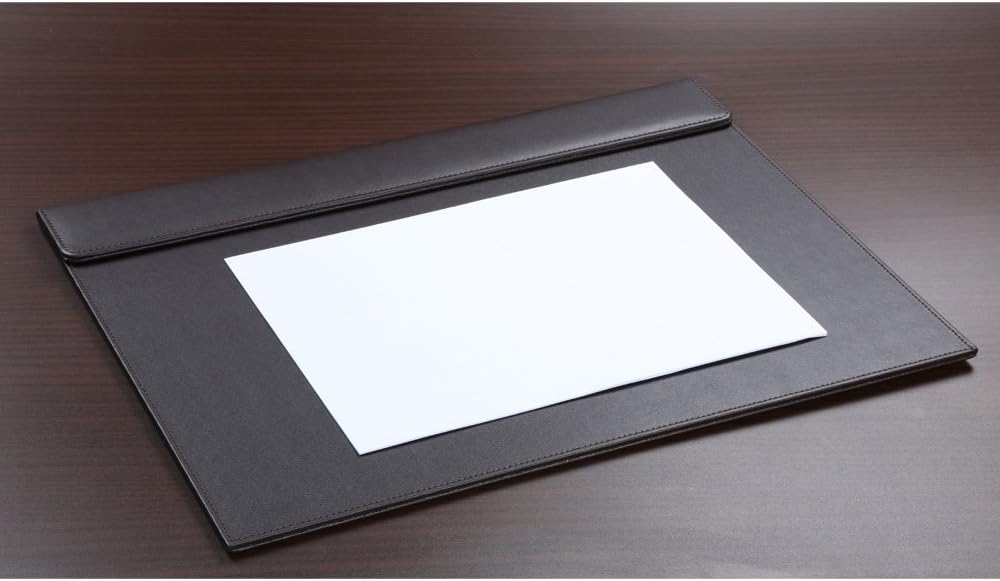 KINGFOM 18''x14'' Leather Desk Pad & Blotter, A3 Protector Writing Mat with Paper Clip Brown : Office Products