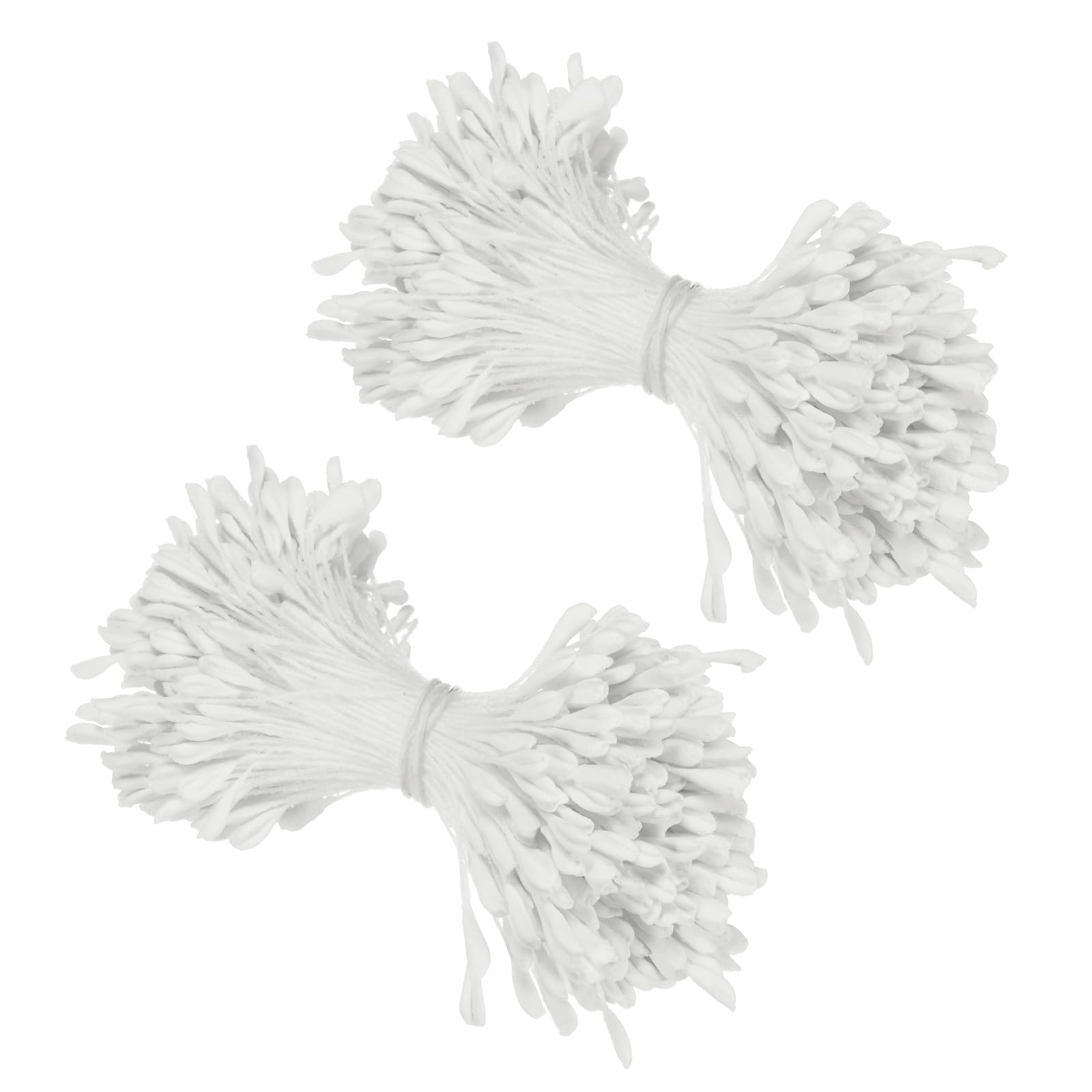 M METERXITY 680-Pack Artificial Flower Stamen Kit, 3mm Mini Double Heads Flower Stamens Pistil, Stamens for Flower Making/Craft DIY Wreaths/Wedding Floral Arrangements [White]