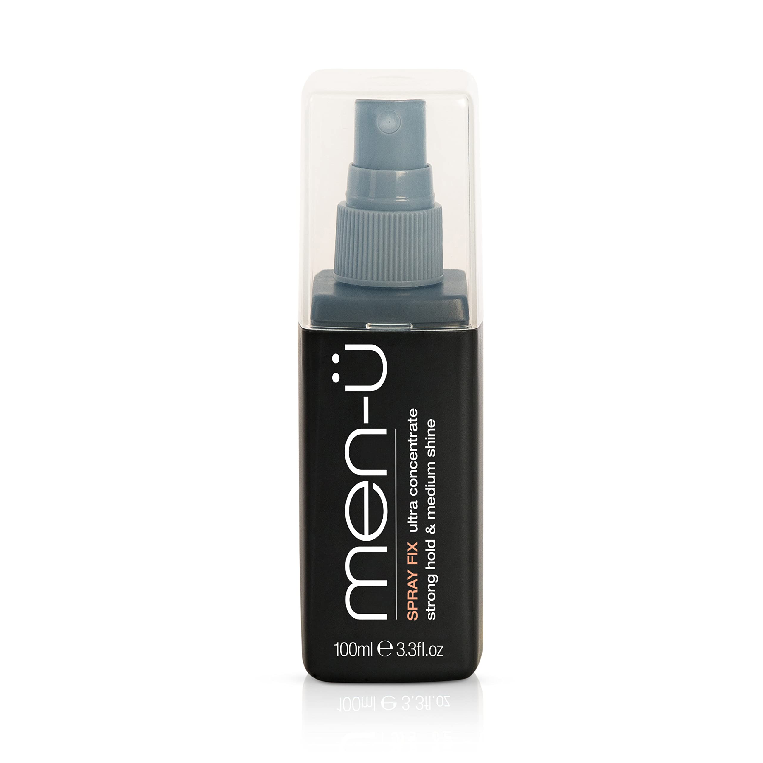 men-u mens hair SPRAY FIX 100ml – hair gel spray, high hold and medium shine. Root lift with hold to create volume – Ultra concentrate, longer lasting w/up to 800 sprays. Hairspray men, 100ml Bottle.
