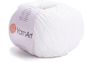 YarnArt Genius Soft Cotton Acrylic Blend Yarn - Amigurumi, Crochet and Knitting –%55 Cotton-45% Acrylic, Craft Yarn for Kids and Adults Garments, Baby Items and Accessories, 174 yds / 50 g
