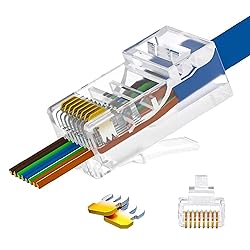 EZYUMM 50PCS RJ45 Connectors, RJ45 Pass Through