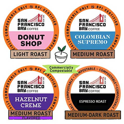 San Francisco Bay Coffee OneCUP Assorted Variety Pack 80 Ct Compostable