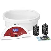 veicomtech Ionic Foot Bath Detox Machine, Foot Detox Machine, Ionic Foot Spa Kit with 10 Ginger Tablets 2 Arrays 25 Tub Liner