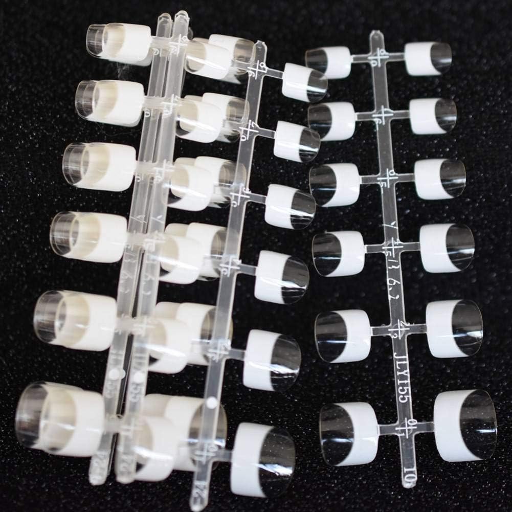 JZJZJ Fake Nails 100 50 Kits White Clear French Manicure Half Nail Tips Transparent DIY Nail Extensions Tips