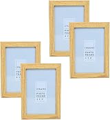 Widdop and Co iFrame Set of 4 Oak Photo Frames 4 x 6 Portrait Landscape view 1