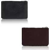 Energather Coin Pouch 2pcs, PU Leather Change Purse Coin Purse for Women and Girls, Money Pouch with Zipper Coin Purse Wallet for Credit Card, Cash (style 2)