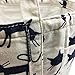 Insulated Lunch Bag Reusable Sling Shoulder Lunch Tote Travel Picnic Drawstring Bento Cooler Bag, Front Pocket and 2 Side Pockets (Blue Cats)