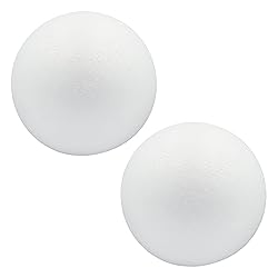 DNB 8 Inch Foam Balls - 2Pcs 8'' Smooth White Round