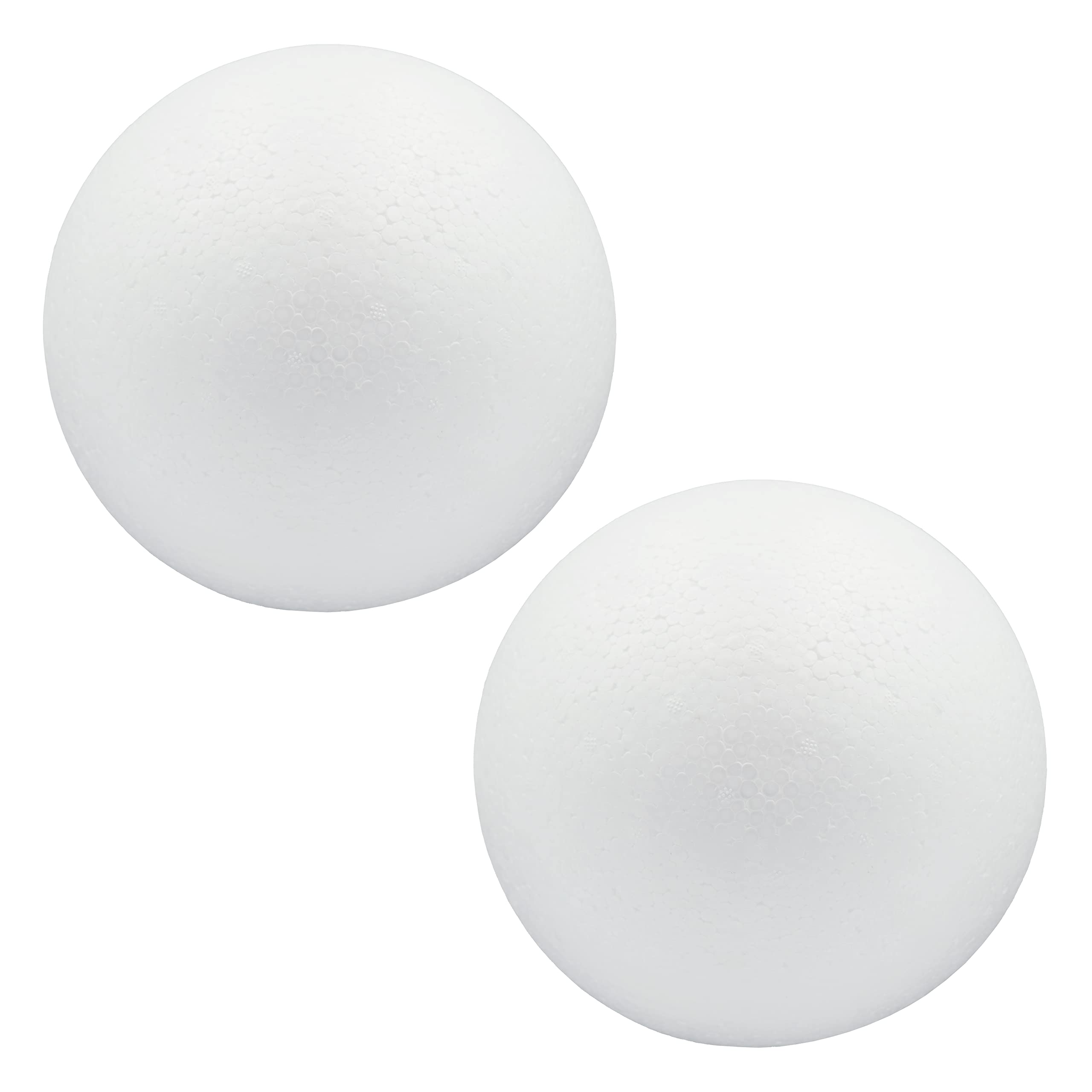 DNB 8 Inch Foam Balls - 2Pcs 8'' Smooth White Round