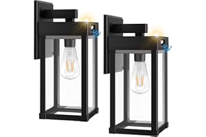Yomisga Solar Wall Lights Outdoor Dusk to Dawn Porch Lighting, Exterior Light fixtures Wall Mount Waterproof Solar Wall Lantern with Motion Sensor, Outside Wall Sconce for House, Garage, Front Door