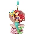 Disney Store Official Ariel Sketchbook Ornament, The Little Mermaid, Christmas Tree Decoration Suitable for Hanging or Freestanding, 7.5cm / 3"