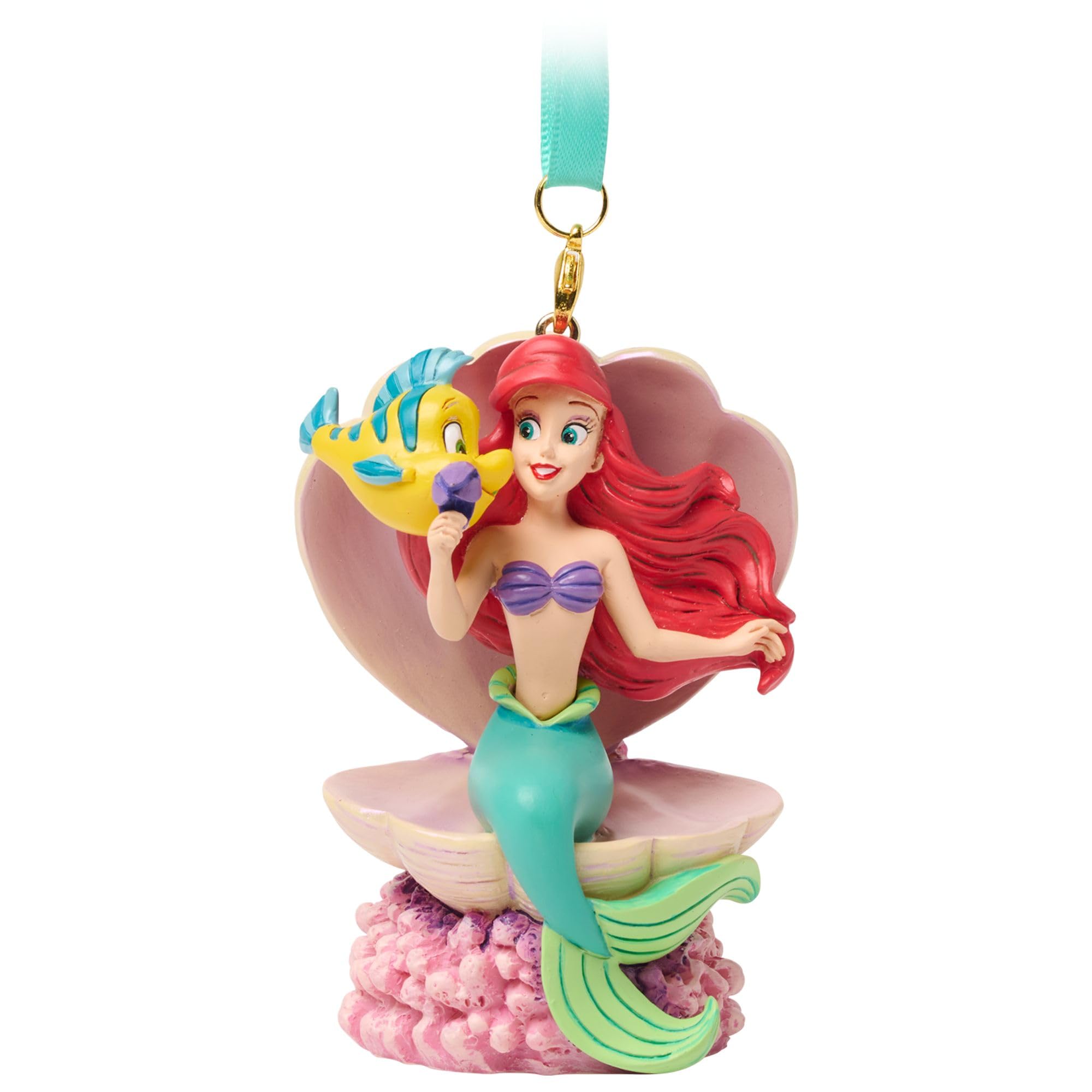 Disney Store Official Ariel Sketchbook Ornament, The Little Mermaid, Christmas Tree Decoration Suitable for Hanging or Freestanding, 7.5cm / 3"