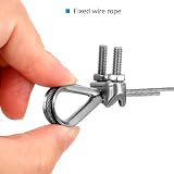 YEYIT 20 Pcs M4 Wire Rope Clamp with Thimbles Stainless Steel 4mm view 3