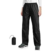 33,000ft Packable Rain Pants for Women Waterproof Pants Lightweight Rain Over Pants Outdoor Windproof Pant for Golf Hiking