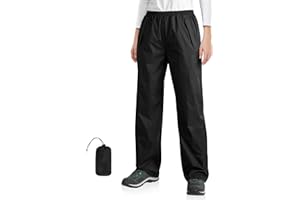 33,000ft Packable Rain Pants for Women Waterproof Pants Lightweight Rain Over Pants Outdoor Windproof Pant for Golf Hiking