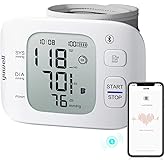 yuwell Smart Wrist Blood Pressure Monitor with Bluetooth | Medical Grade, BP Machine for Home Use | Ultra Light Weight, Smart Inflation Cuff, Large Display, Rechargeable Battery, App for iOS & Android