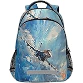 ALAZA Toddler Backpack School Girls Boys Bookbag Kids Children Bags Fighter Jet Painting Student Daypack Travel Teen