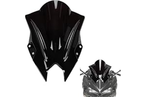 Windshield for NINJA500 SE 2024 2025, PSLER Windscreen Double Bubble Wind Deflector Protector Fairing for NINJA500 SE NINJA 500 2024 2025 (Black)