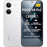 XIAOMI Poco X8 PRO 5G Ai (Compatible with Tmobile Mint Tello &amp; Global) (512GB + 12GB) 6.59" 50MP Gamers Phone NFC Dual sim Unlocked Model 2511FPC34G Liberado (White)