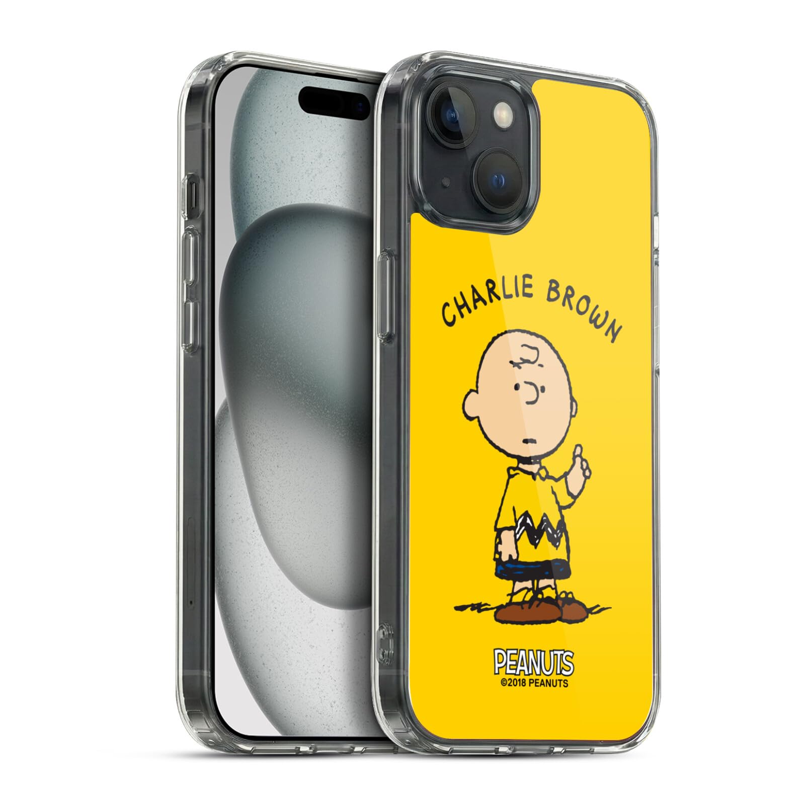 Head Case Designs Officially Licensed Peanuts Charlie Brown Characters Gel Case [Military Grade Protection] Compatible with Apple iPhone 15 Plus and Compatible with MagSafe