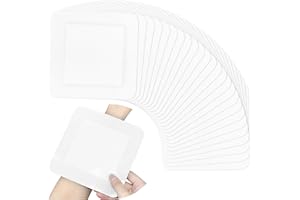 50 Pieces Bordered Gauze-Island Dressing is 6 x 6 Inch Wound Bandage Adhesive Patches Post Shower Pads Breathable Borders Ind